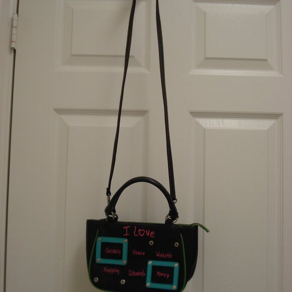 "I Love" Diamonds, Shopping, Chocolate, Shoes, new crossbody handbag purse - Picture 2 of 10